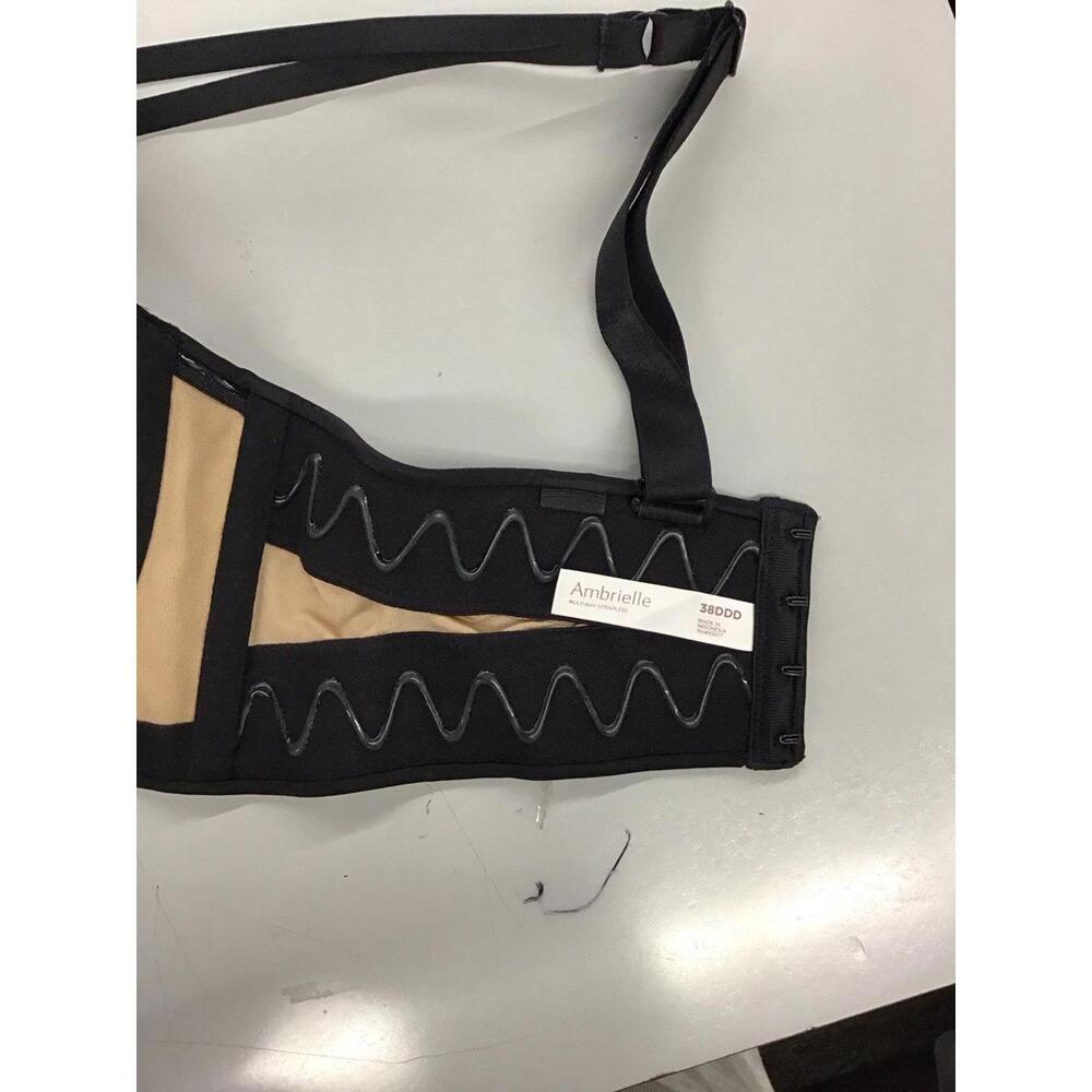 Ambrielle lightly lined strapless convertible bra 38DDD new black nude new jcp - Picture 5 of 5